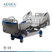 AG-BR004A Cinco funciones lujosas sala de hospital icu utilizado cuatro PC camas laterales de ABS cama ajustable eléctrica para la venta